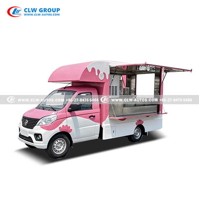 FOTON 4-Wheel Gasoline Mobile Food Truck with Insulated Box and Flip-Up Counters – Euro VI Mini Ice Cream Vending Car