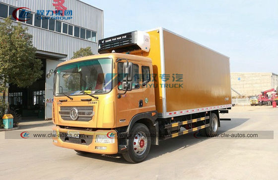 Dongfeng 10 - 15 Tons Food Transport Refrigerator Van Truck