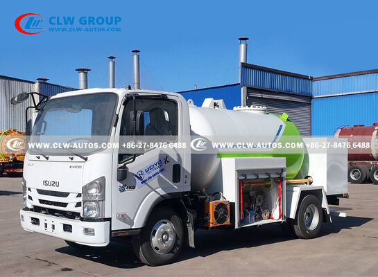 Isuzu KV100 4x2 LPG Refueling Truck with 5m³ Tank 120HP Euro 5 Engine Mobile Gas Dispensing Unit