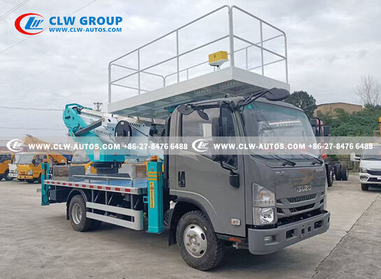 Isuzu KV100 4x2 23-Meter Aerial Work Platform Truck with 300kg Stainless Steel Platform and CAN Bus & Wireless Remote Control