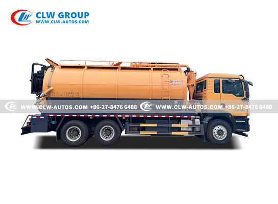 18m³ Combination Sewer Cleaning Truck with 3,500 psi High-Pressure Jetting and ≥8m Vacuum Suction Depth for Municipal Use