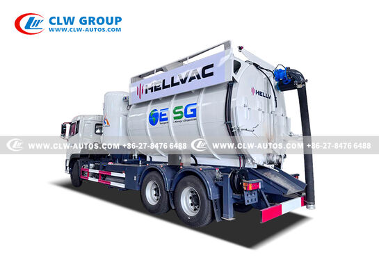 Dongfeng 6x4 Sand-Suction Truck with 12-15m³ Capacity, Cyclone Dust Collector & Two-Stage Overflow Protection