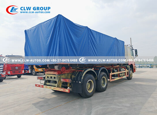 Sinotruk HOWO RHD 6x4 25-Ton Hook Lift Garbage Truck with Weichai 400HP Engine for Heavy-Duty Waste Collection