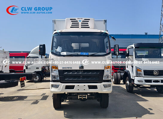 HOWO 4x4 Right-Hand Drive Refrigerated Truck with 5.4 Ton Electric Winch