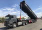 Front Axle Liftable 50t 60t Tipper Trailer With Air Bag Suspension